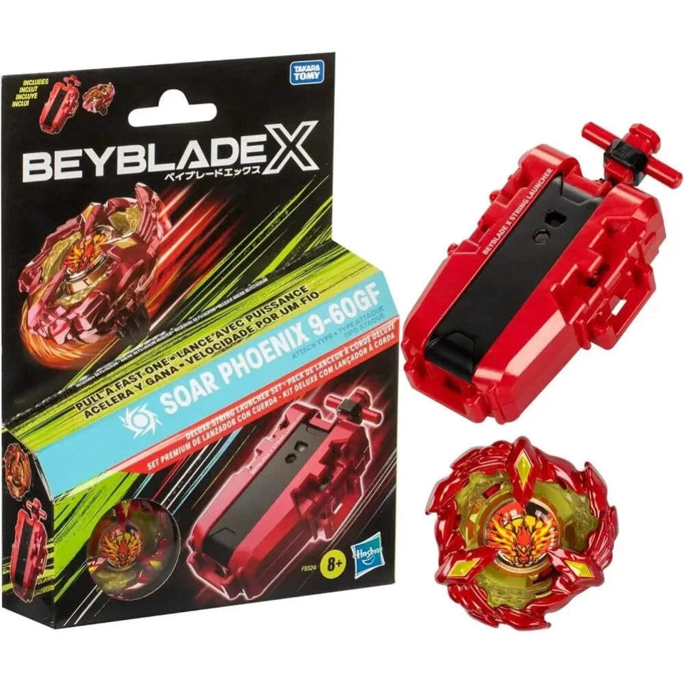 BEYBLADE-X - SOAR PHOENIX CON LANCIATORE A CORDA