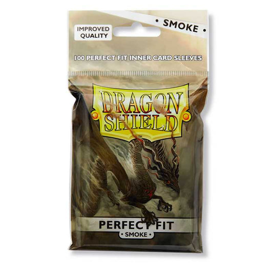 Dragon Shield Standard Perfect Fit Sleeves - Clear/Smoke (100 Sleeves)