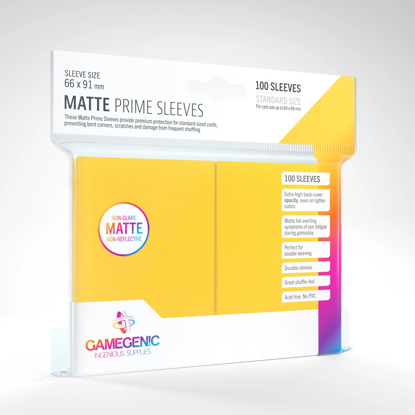 Gamegenic - Matte Standard Sleeves - Yellow