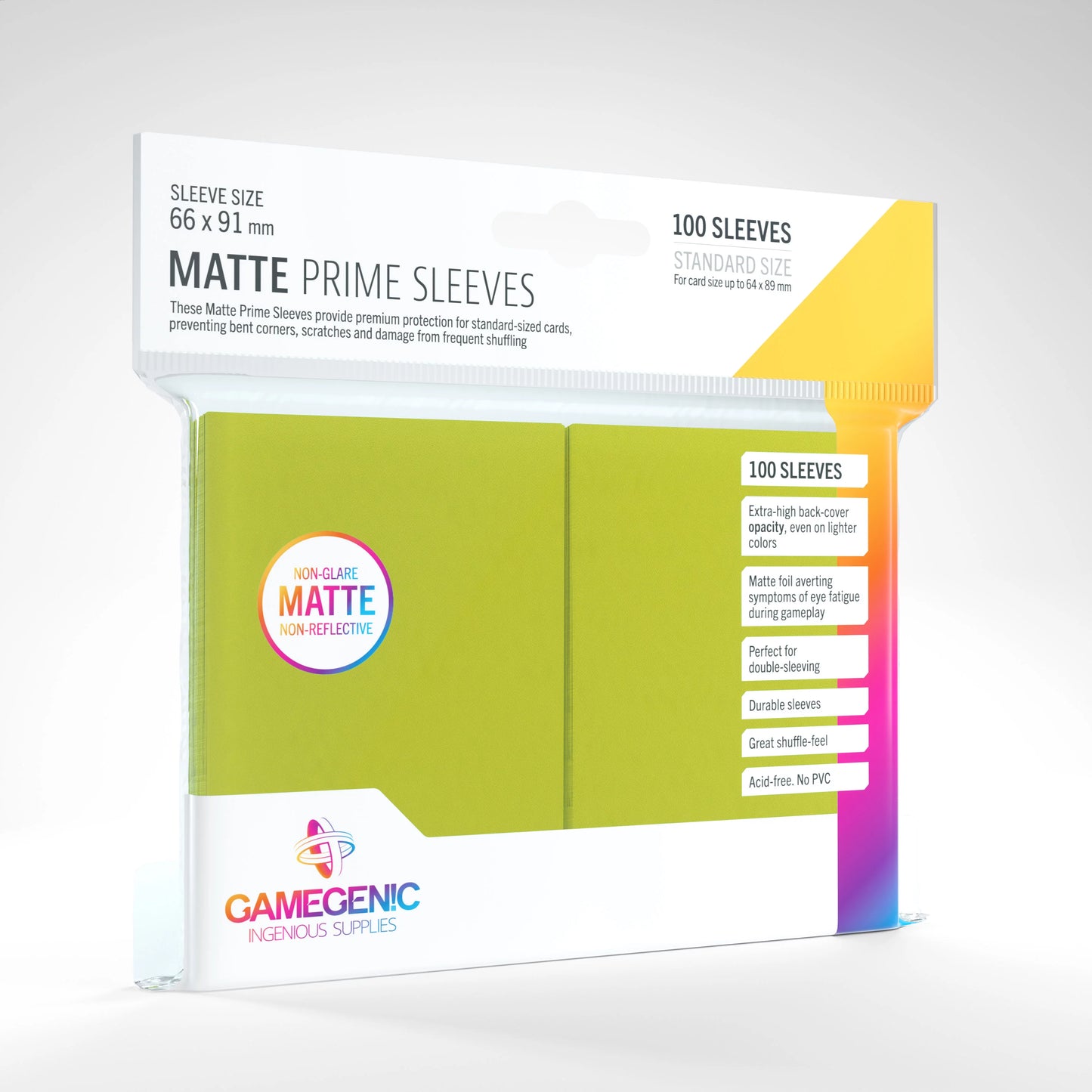 Gamegenic - Matte Standard Sleeves - Lime