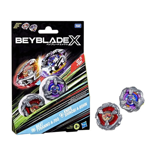 BEYBLADE-X - SET 2PZ - BEAT TYRANNO & KNIFE SHINOBI